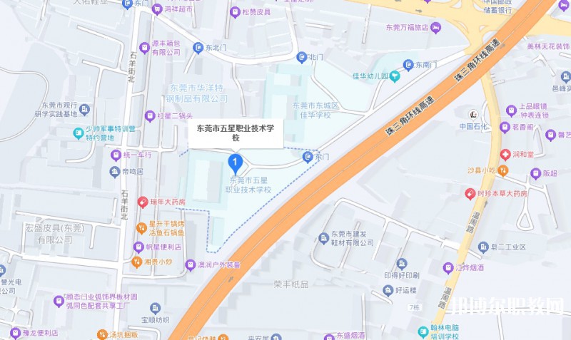 東莞市五星職業(yè)技術(shù)學(xué)校地址，乘車(chē)路線