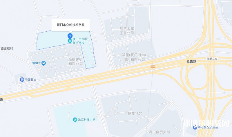 廈門市眾幟技術(shù)學校地址，乘車路線